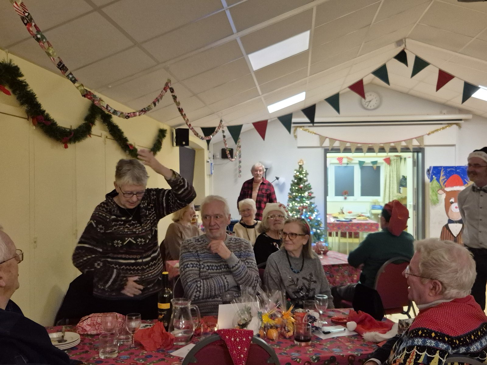 The hall decked out for Festive Frivolities